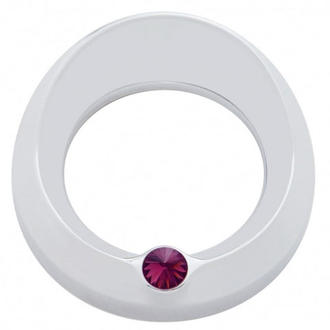 Signature Series Gauge Bezel With Visor & Crystal For 3-3/4" DIA Speed/Tachometer Gauge - Purple Crystal