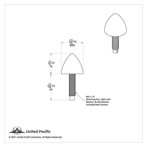 Chrome Bullet License Plate Fastener (4-Pack)