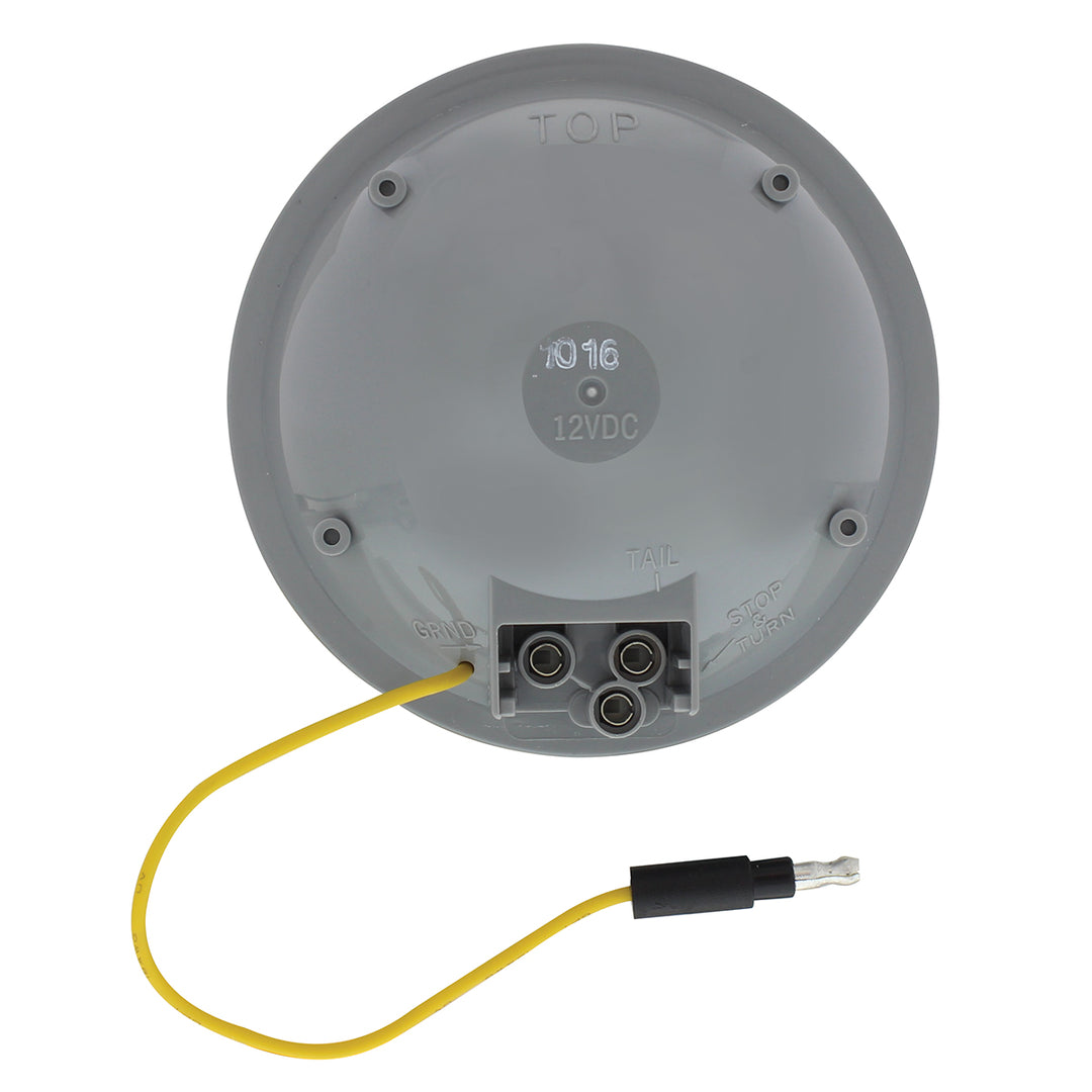 14 LED 4" Round Double Fury Light (Turn Signal) - Amber &amp; White LED/Clear Lens