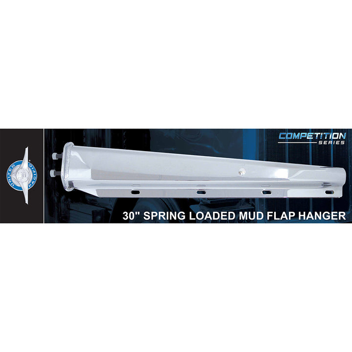 30" Chrome Heavy Duty Mud Flap Hangers - 1-1/8" Bolt Pattern - Competition Series (Pair)