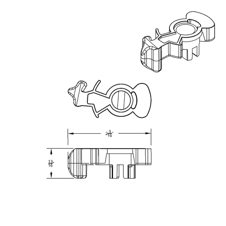 Chrome Plastic Splitter Button For Eaton Fuller 13 Speed Shifter