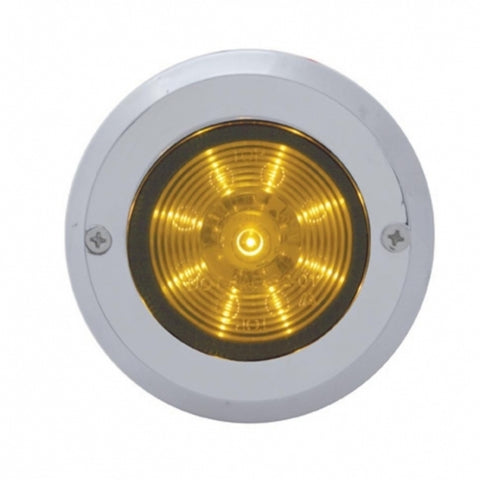 2" Chrome Plastic Mirror Light Bezel Without Visor