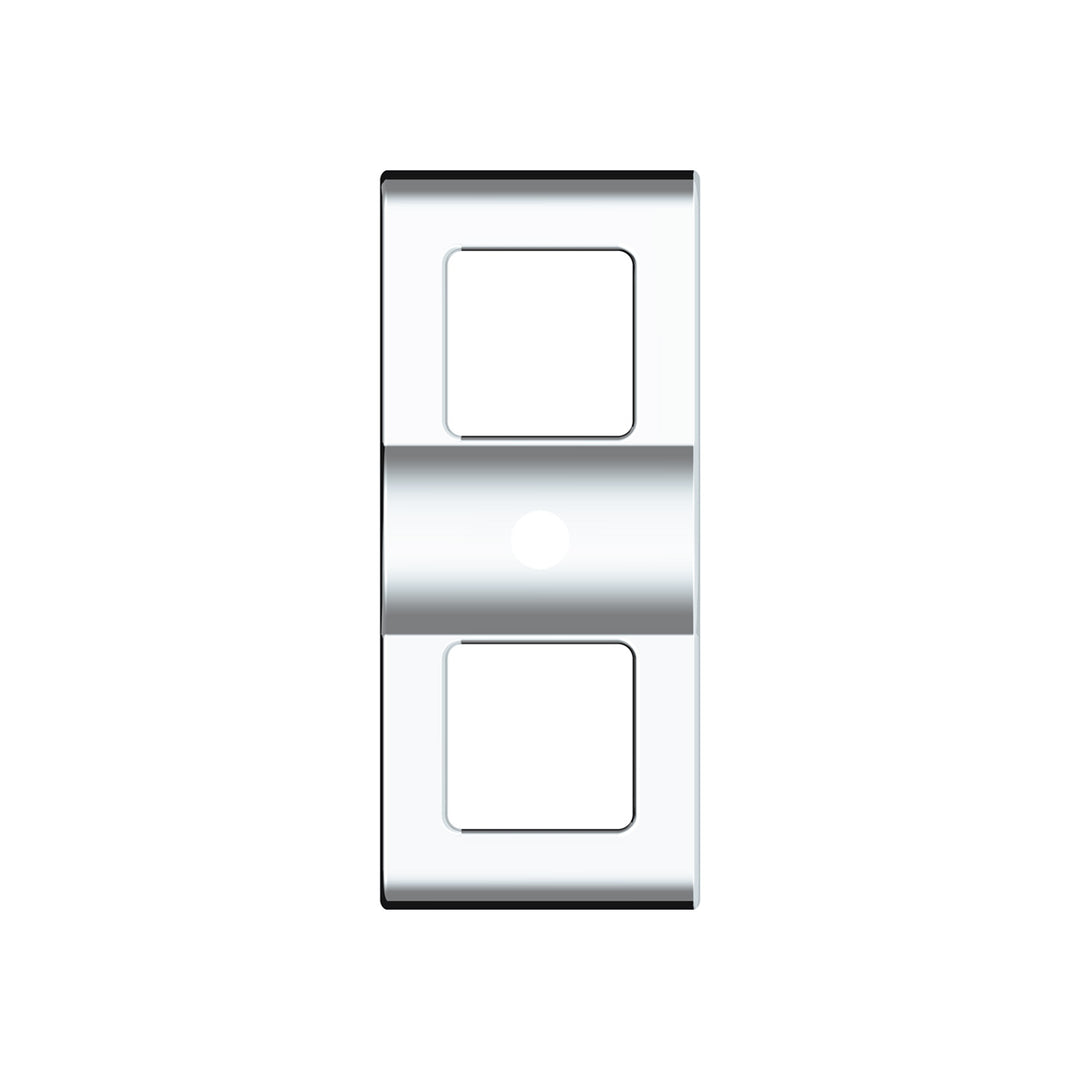 Chrome Plastic Switch Covers - 3 Openings (Card of 2)