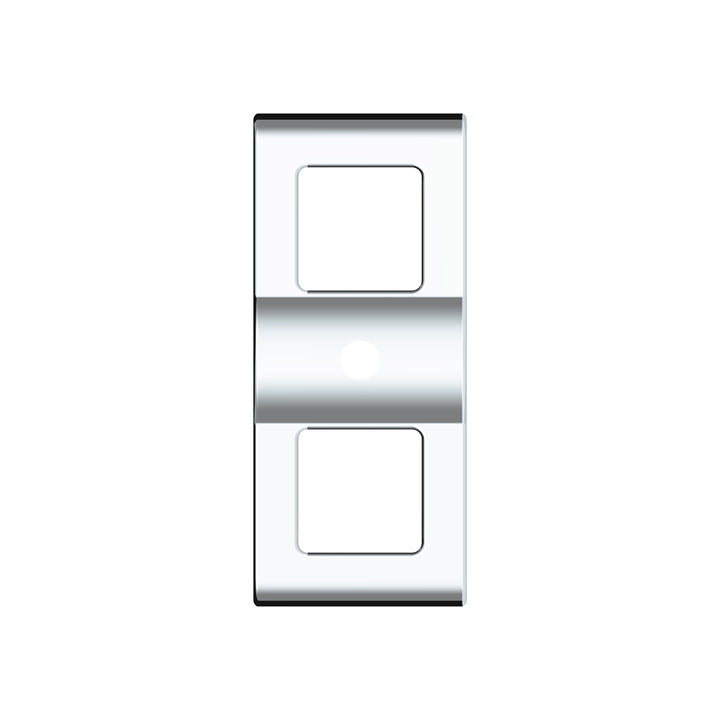 Chrome Plastic Switch Covers - 3 Openings (Card of 2)