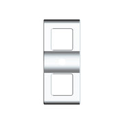 Chrome Plastic Switch Covers - 3 Openings (Card of 2)