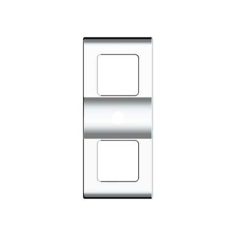 Chrome Plastic Switch Covers - 3 Openings (Card of 2)