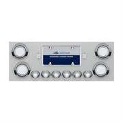 SS Rear Center Panel With Four 23 LED 4" Lights & Six 9 LED 2" Mirage Lights & Visors - Red LED/Clear Lens