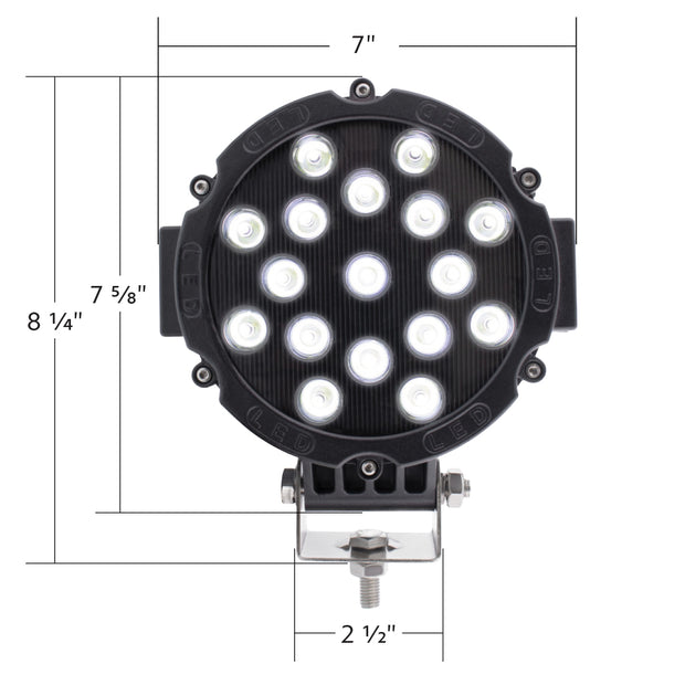 17 High Power LED 7" Spot/Off Road Light