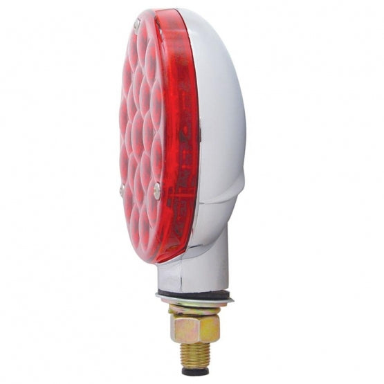 21 LED Single Face Turn Signal Light - Red LED/Red Lens