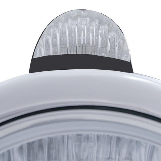 Black Guide 682-C Headlight H4 With 34 Amber LED &amp; LED Signal - Clear Lens