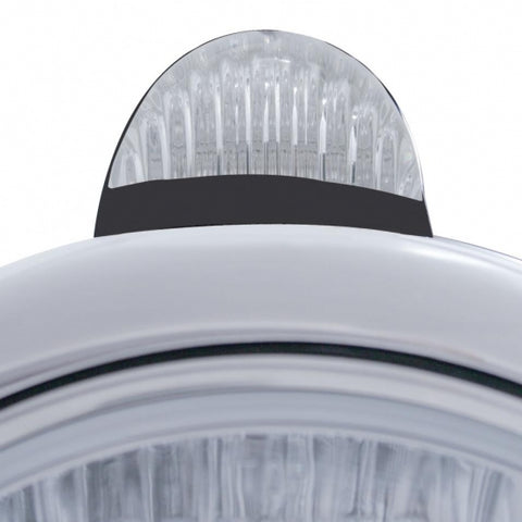 Black Guide 682-C Headlight H4 With 34 Amber LED & LED Signal - Clear Lens
