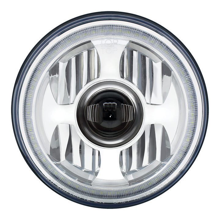 ULTRALIT - High Power LED 7" Projection Headlight With Dual Color LED Position Halo Ring