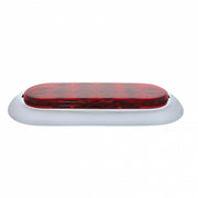 10 LED 6" Oval Light With Bezel (Stop, Turn & Tail) - Red LED/Red Lens