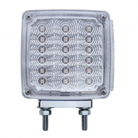 39 LED Reflector Double Face Turn Signal Light (Driver) - Amber &amp; Red LED/Clear Lens