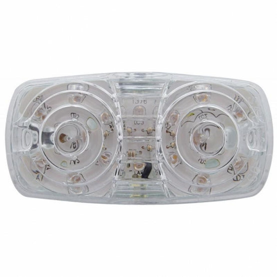 16 LED 4" X 2" Rectangular Light (Clearance/Marker)- Red LED/Clear Lens