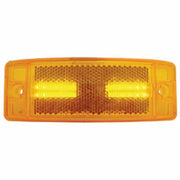 16 LED Rectangular Light (Clearance/Marker) With Reflex Lens - Amber LED/Amber Lens