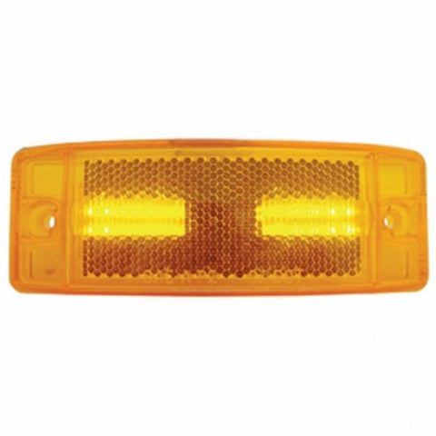 16 LED Rectangular Light (Clearance/Marker) With Reflex Lens - Amber LED/Amber Lens