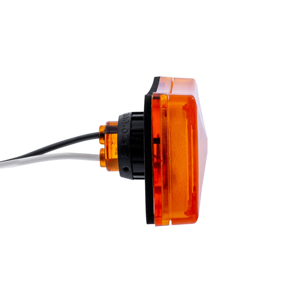 3 LED Rectangular Clearance/Marker Light-Amber LED/Amber Lens