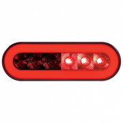 22 LED 6" Oval GloLight (Stop, Turn & Tail) - Red LED/Red Lens