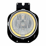 Crystal Headlight With Amber LED Halo Ring For 1996-2005 Freightliner Century