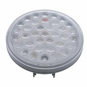 3-3/4" Bolt Pattern SS Spring Loaded Bar With 6X 36 LED 4" Lights -Red LED/Clear Lens (Pair)