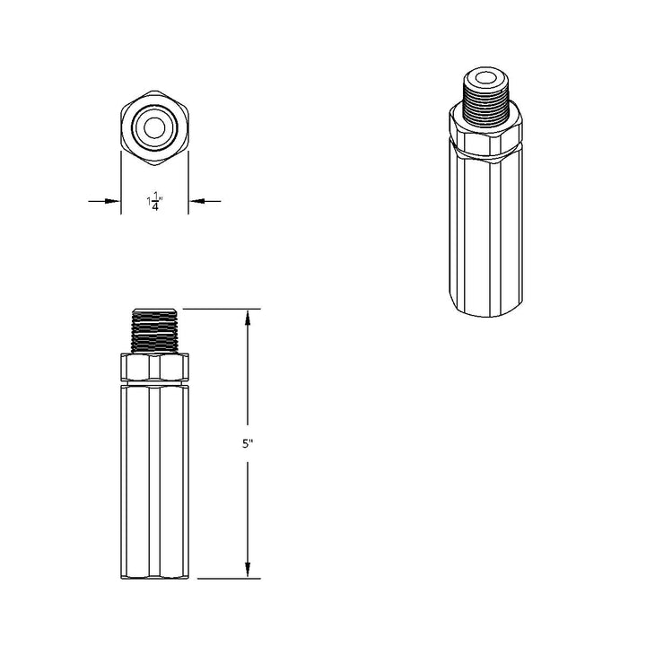 Hex Aluminum Gladhand Extension Grip (Pair)