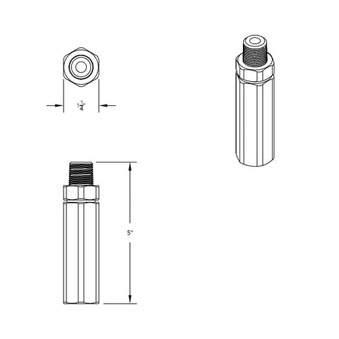 Hex Aluminum Gladhand Extension Grip (Pair)