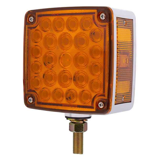 52 LED Single Stud Double Face Turn Signal Light (Driver) - Amber &amp; Red LED/Amber &amp; Red Lens
