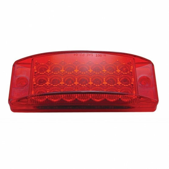 21 LED Reflector Rectangular Light (Clearance/Marker) - Red LED/Red Lens