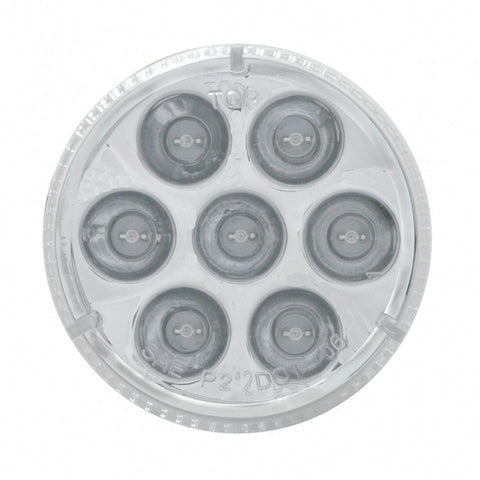 7 LED 2" Round Light (Clearance/Marker) - Red LED/Clear Lens