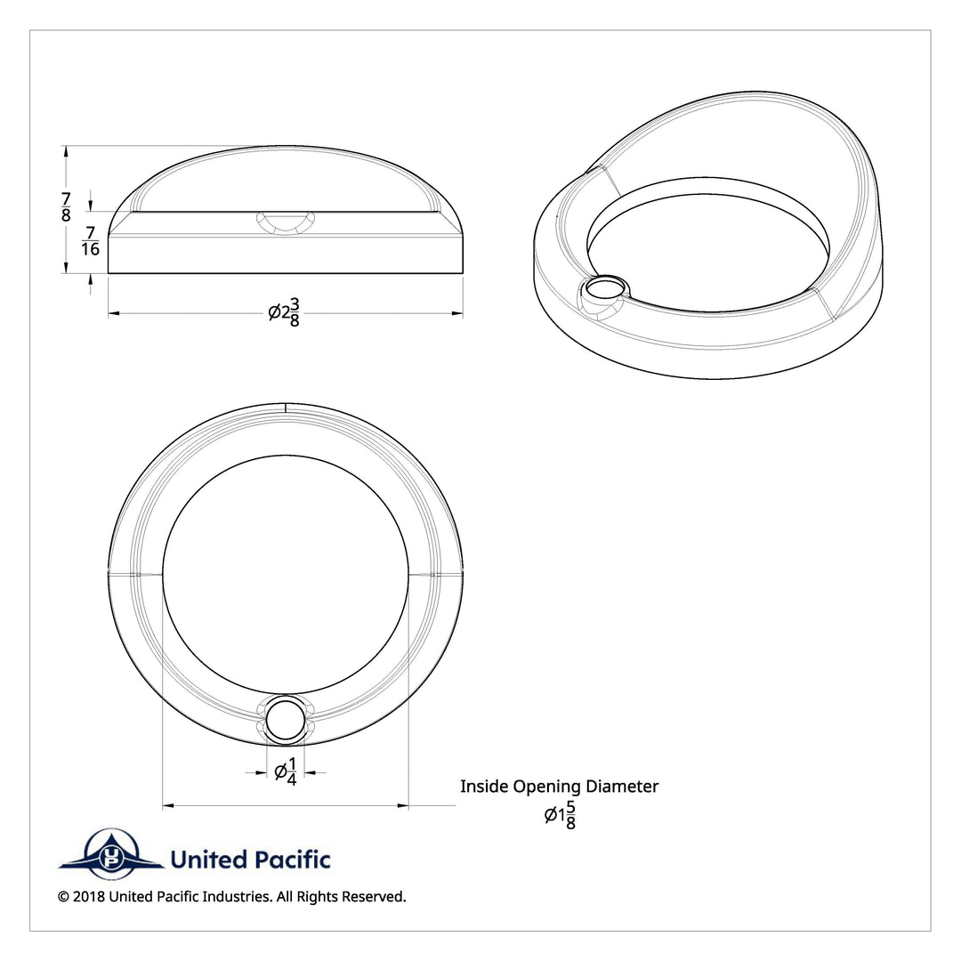 Signature Series Small Gauge Bezel With Visor For 2006+ Peterbilt - Red Crystal