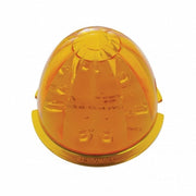 Fog Light Cover With 17 Amber LED Watermelon Light & Visor For 2007-17 KW T660- Driver -Amber Lens