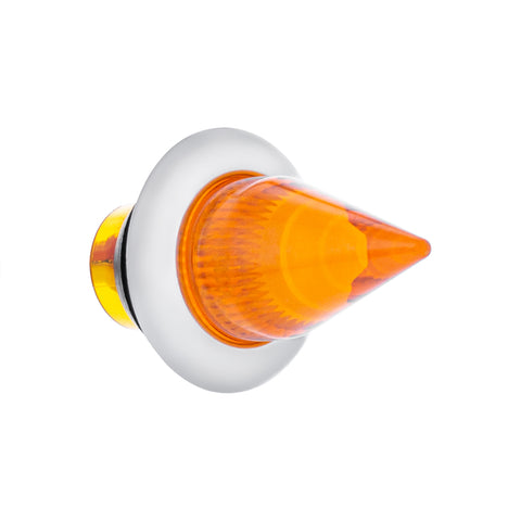 4 LED Dual Function 3/4" Mini Spike Light With SS Bezel (Clearance/Marker) - Amber LED/Amber Lens