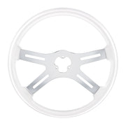 18" Color 4 Spoke Steering Wheel - Glacier White