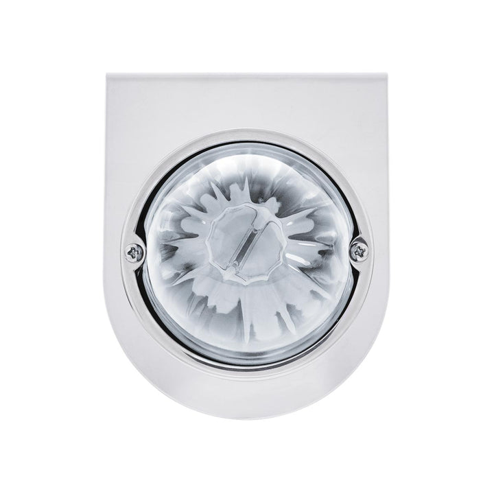Star-Burst Glass Watermelon Light With Stainless Steel Light Bracket Kit-White LED/Clear Lens