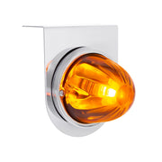 Star-Burst Glass Watermelon Light With Stainless Steel Light Bracket Kit-Amber LED/Dark Amber Lens