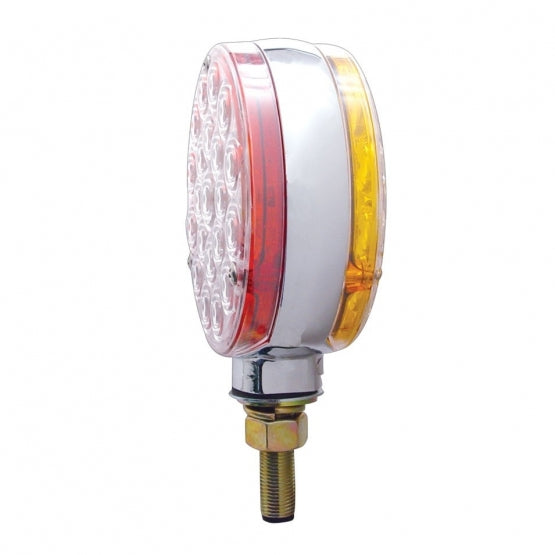 42 LED Double Face Turn Signal Light - Amber &amp; Red LED/Clear Lens