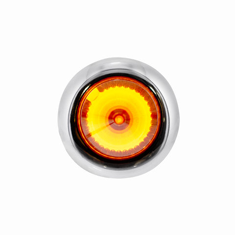 4 LED Dual Function 3/4" Mini Spike Light With SS Bezel (Clearance/Marker) - Amber LED/Amber Lens