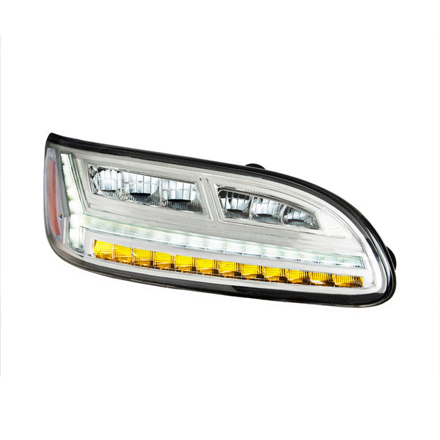 Chrome 6 LED Headlight For Peterbilt 386 (2006-2016) & 387 (2000-2011)- Passenger