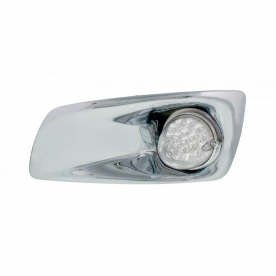 Fog Light Cover With 19 LED Reflector Light For 2007-2017 KW T660 (Driver) - Amber LED/ Clear Lens