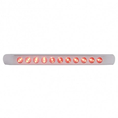 11 LED 17" Light Bar With Bezel (Stop, Turn & Tail) - Red LED/Red Lens