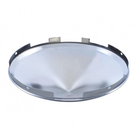 6 Uneven Notched Stainless Steel Pointed Front Hubcap - 7/16" Lip