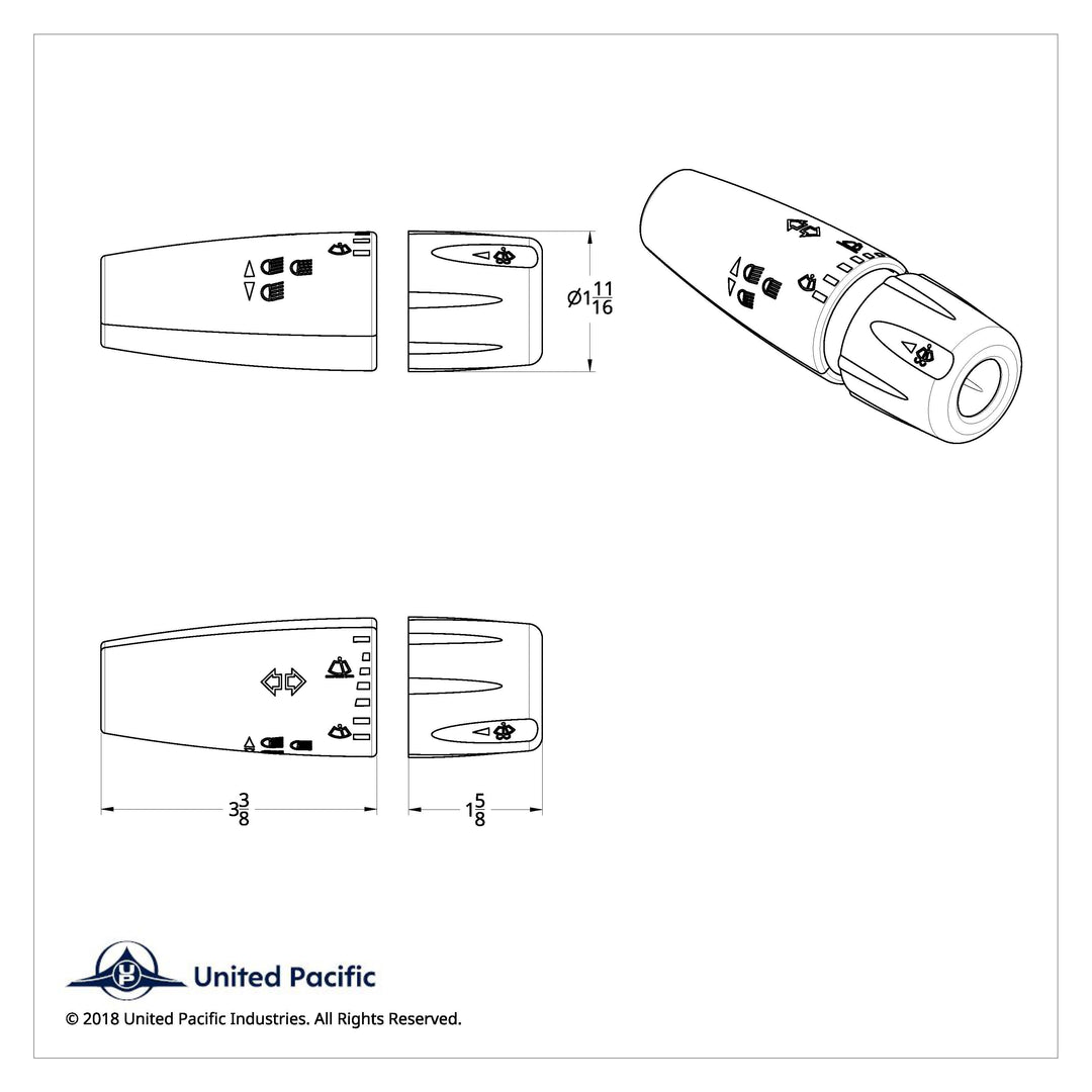 Chrome Plastic Turn Signal Lever Cover For 2006+ Peterbilt &amp; Kenworth Trucks