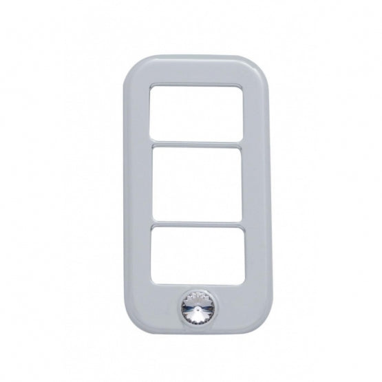 Rocker Switch Cover With 3 Openings & Clear Crystal For Freightliner (3-Pack)