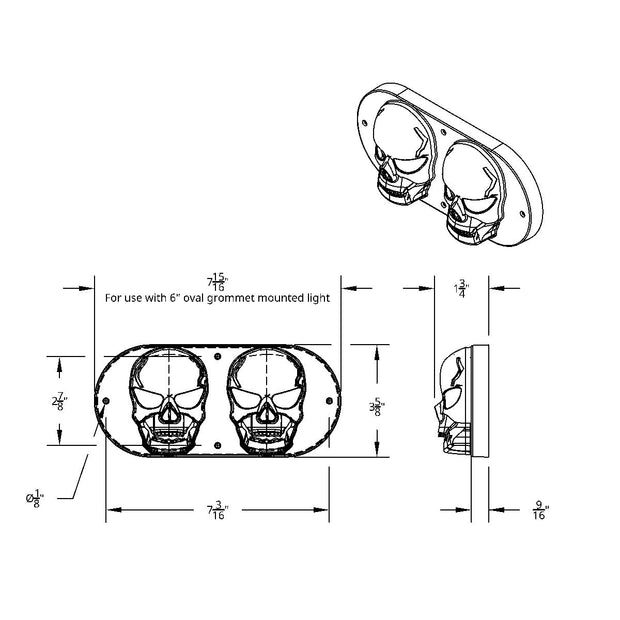 Oval Skull Light Bezel