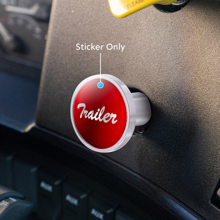 "Trailer" Glossy Air Valve Knob Candy Color Sticker - Candy Red