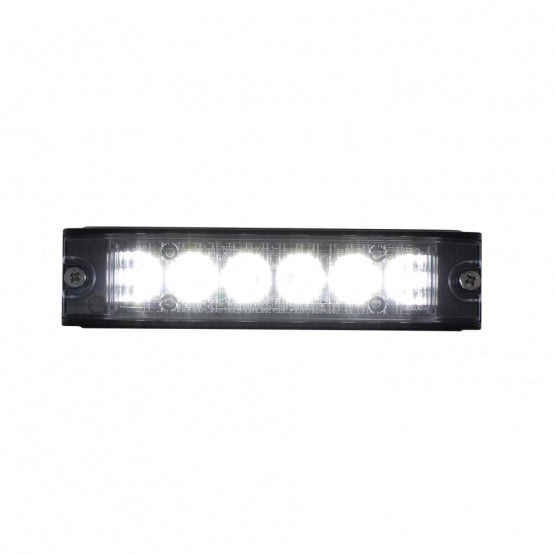 6 High Power LED Low Profile Warning Lighthead - White LED