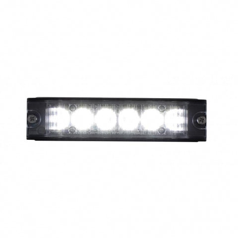 6 High Power LED Low Profile Warning Lighthead - White LED