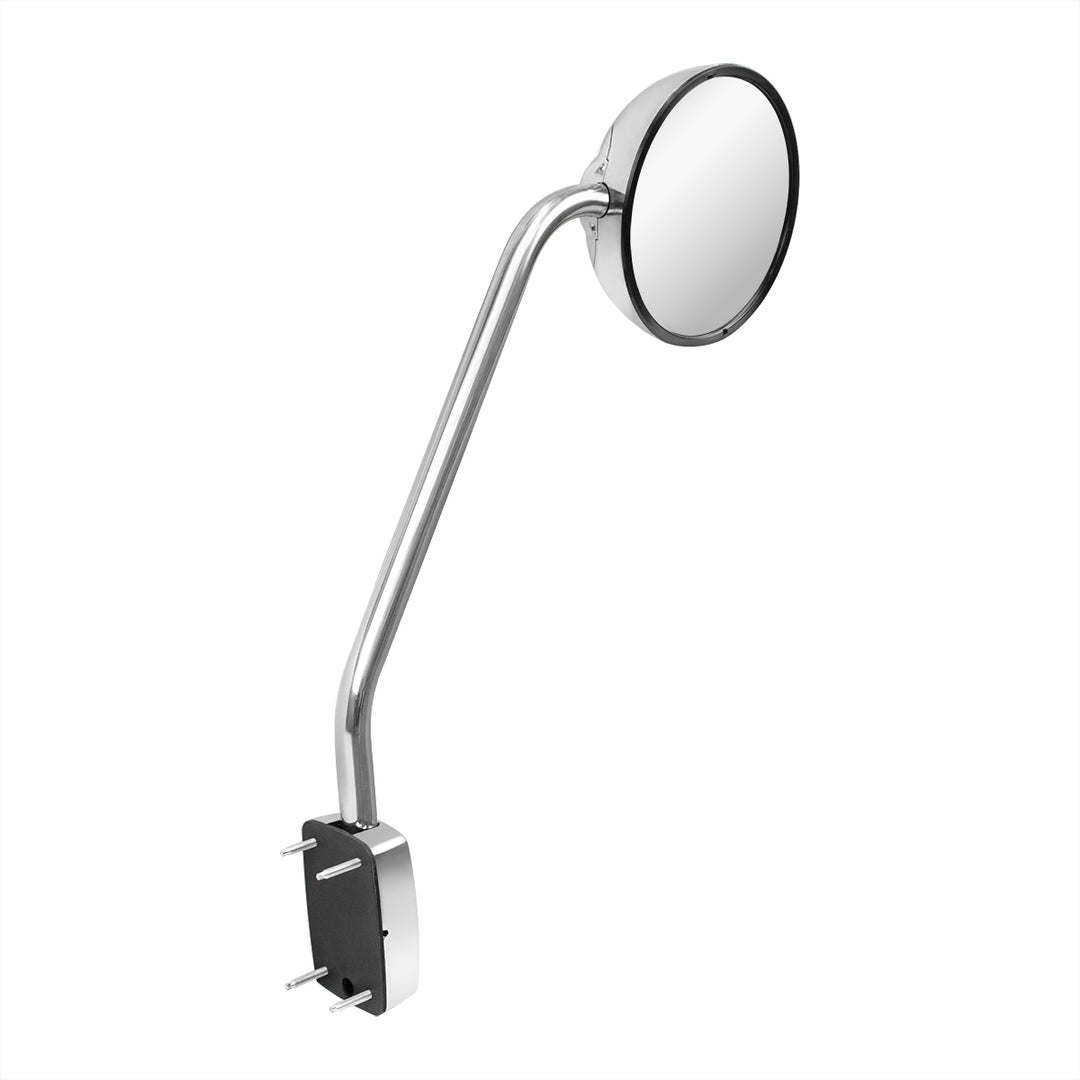 SS Hood Mirror Assembly W/ Sequential LED Turn Signal For 2013-2021 Kenworth T680 &amp; Peterbilt 579 - Driver