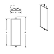6" X 16" 430 Stainless Steel West Coast Mirror - Non Heated